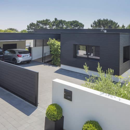 Maison individuelle / joint double rhombus noir – bardage cape cod